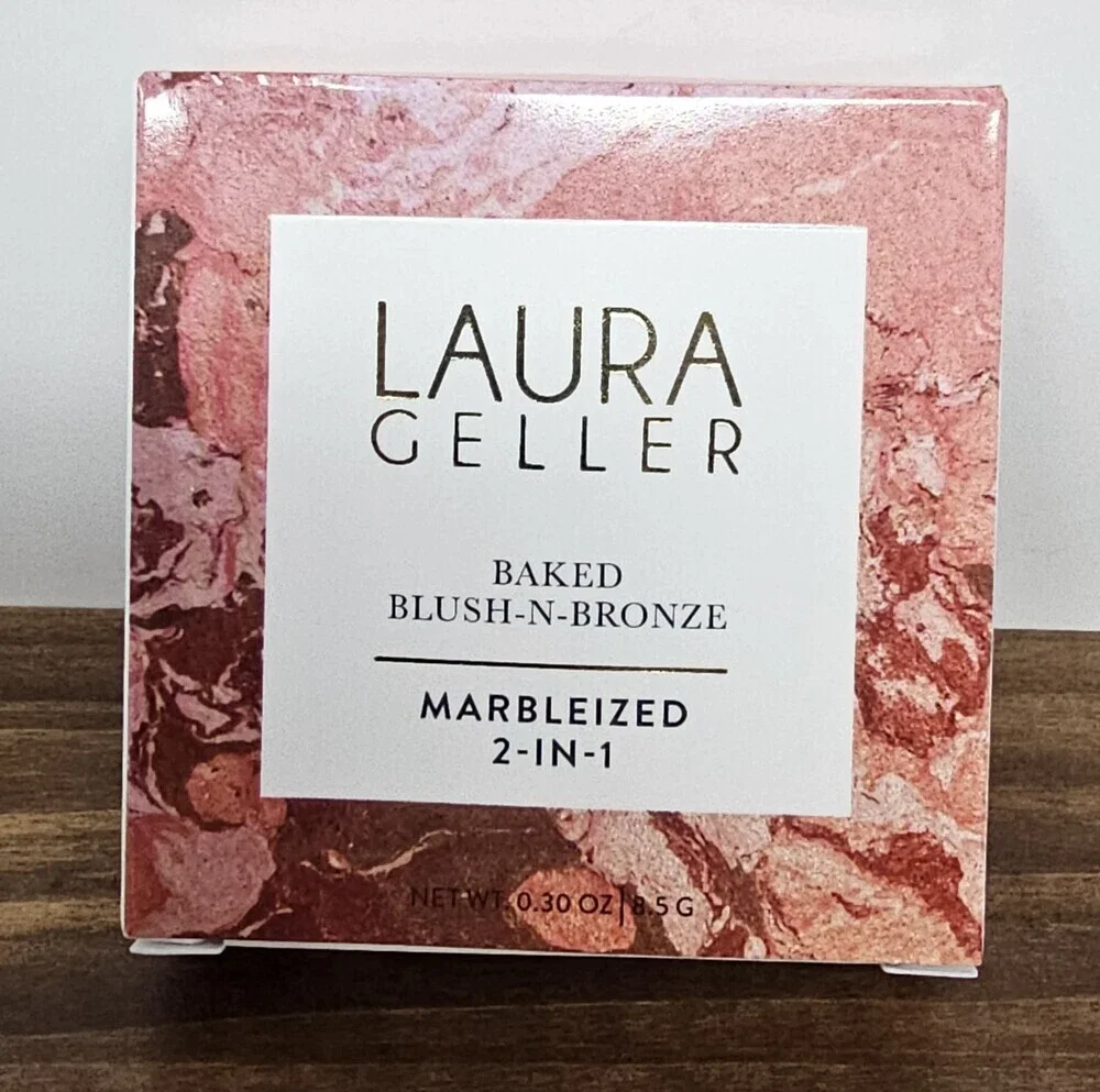 Laura Geller Baked Blush-N-Bronze Marbleized 2 In 1 Rose Bronze Natural Finish